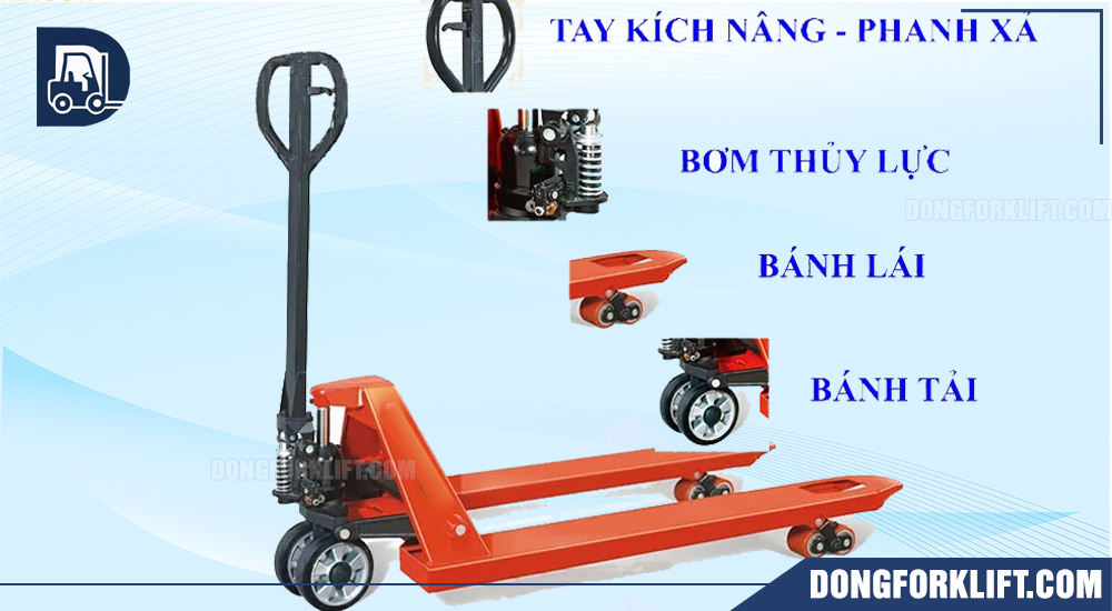 Cấu tạo của xe nâng tay cơ 3 tấn