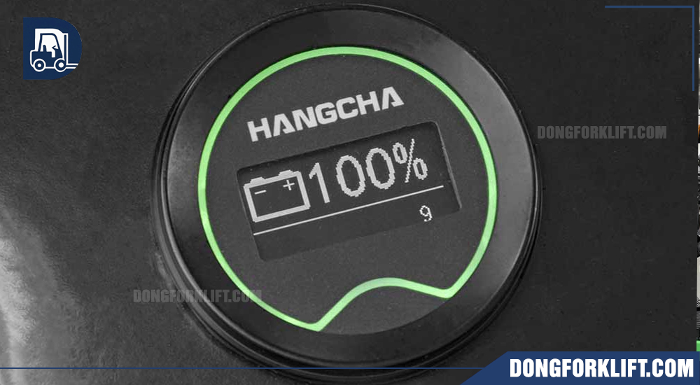 Hệ thống hiển thị của pin xe nâng điện 1 tấn Lithium.