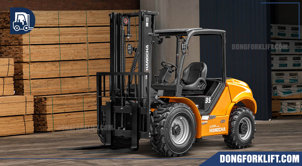 Vóc dáng của Xe nâng điện địa hình 3.5 tấn.